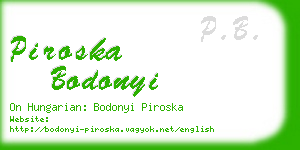 piroska bodonyi business card